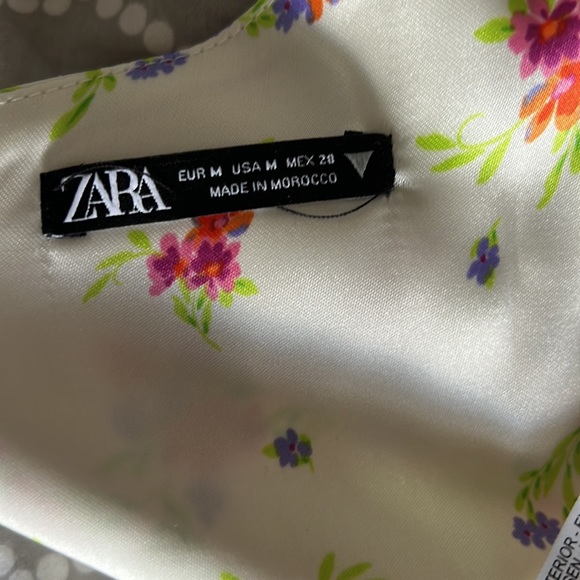 Beautiful ZARA women’s cowl neck floral scarf halter top - Picture 4 of 4